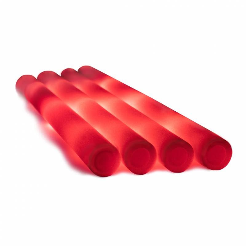 EUTOPICA Palos de Espuma Luminosos LED | (Rojos) | (Pack 25 unidades) | #VidaLoca