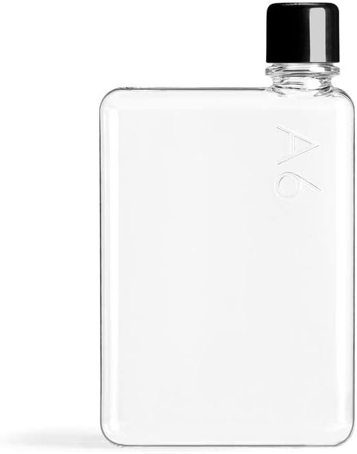 A6 memobottle - The flat water bottle designed to fit in your bag | BPA Free | 12oz (375ml)