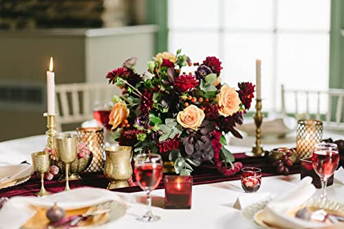 Luxurious Velvet Table Runner, 10Ft Wedding Reception Decorations, 20X120Inch Soft Velvet Fabric, Table Linen Overlay, Wedding Table Runners #TOP2