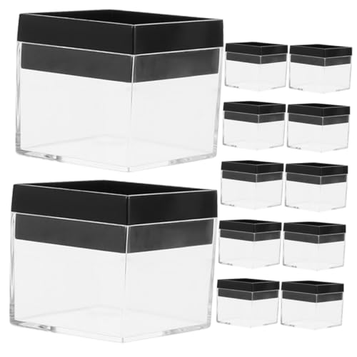 CIMAXIC 12pcs Boxes Mineral Display Case Clear Display Cases Mineral Collection Case Mineral Storage Case Specimen Containers Display Container Transparent Mineral Showcase