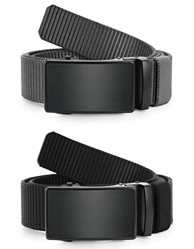 Chaoren Ratchet Belt For Men 2 Pack - Mens Belt Casual 1 3/8" In Gift Set Box - Outside Tail Design Easier To Tighten #TOP6