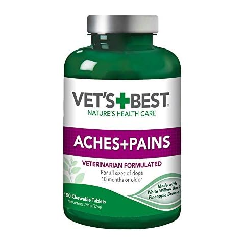 Vet’s Best Aches + Pains Dog Supplement - Vet Formulated for Dog Occasional Discomfort and Hip and Joint Support - 150 Count (Pack of 1) Cover