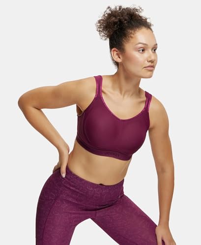 Image of Jockey MI11 Women Wirefree Non Padded Microfiber Elastane Stretch Full Coverage Active Sports Bra with StayDry Treatment