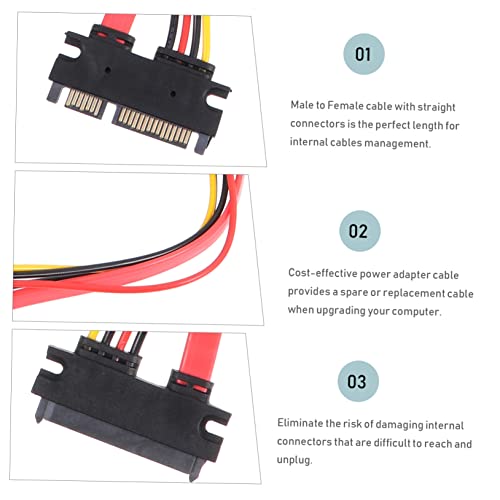 Evita tirones con el cable alimentación de 2 piezas extensión disco duro macho hembra adaptador 6