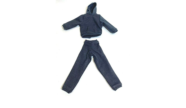 Amazon.com: FIGLot 1/12 Black Hoodie & Sweat Pants for M Legends