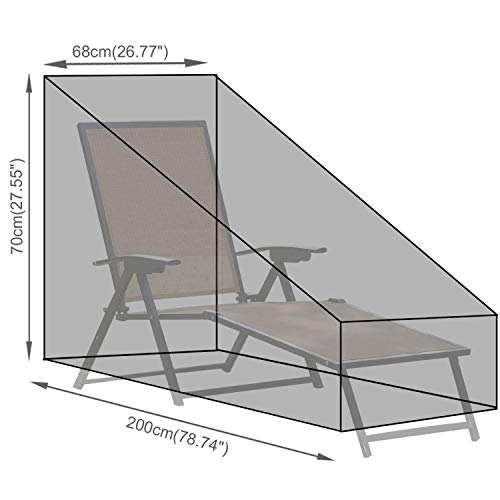 ️AMSAMOTION Gartenliege Abdeckung Gartenliege Abdeckplane Abdeckhaube