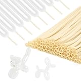 RUBFAC 200pcs Clear 260 Balloons, Transparent Long Twisting Magic Clown Balloons for Garland Animals Modeling Birthday Wedding Party Decorations