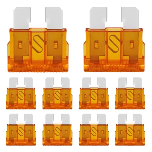 Image of Nilight 10 pcs Regular Standard Blade Fuse Assortment Kit | 5A 5AMP APR ATO ATC Fuses Circuit Protection Replacement for Trucks RV Boats Automotive Cars