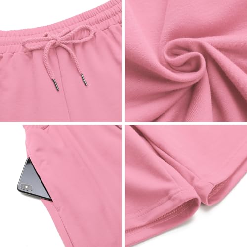 Image of Quenteen Women's Casual Summer Sweat Shorts Athletic Gym Shorts Loose Hiking Running Jogger Shorts with Pockets