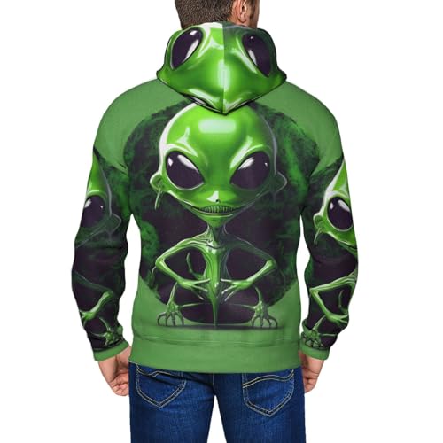 Sweat à capuche extraterrestre vert pour vos sorties urbaines - 5