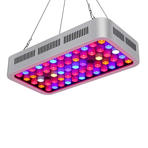 Lampe pour Plante TOPLANET 600W Dimmable Led Horticole Full Spectrum Light UV IR Rouge Bleu VEG/BLOOM Canal pour Intérieur Serre Hydroponique Grow Box Fleur Légume
