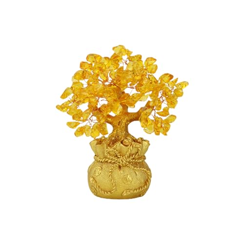AMISENK Exquisiter Glücksbaum Chinesischer Feng Shui Geld Desktop Ornament...