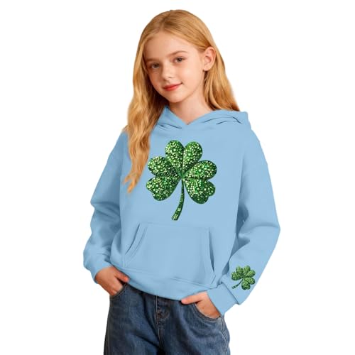 Sweat à capuche pour filles chaud avec poche pull polaire sporty enfant
