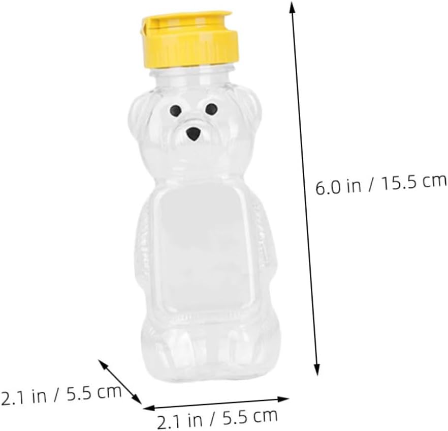 8 Pack Bear Shaped Refillable Plastic Beverage Bottles 240ml image 2