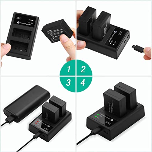 Firstpower Dmw-Blc12 Battery And Dual Usb Charger For Panasonic Lumix Dmc-G7, Dmc-G85, Dmc-G95, Dmc-Fz1000, Dc-Fz1000 Ii, Dmc-Gh2, Dmc-G5, Dmc-G6, Dmc-Gx8, Dmc-Fz200, Dmc-Fz300, Dmc-Fz2500 Cameras #TOP7