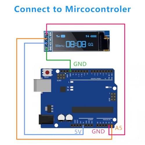 APKLVSR 3PCS 0.91\ I2C Display Modul,IIC I2C Display OLED Anzeigemodul 128x32 3.3V/5V für Arduino und andere Mikrocontroller (Blau)