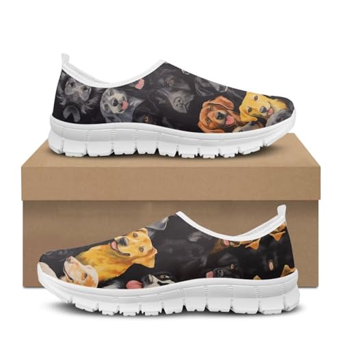 Image of Jeiento Cute Dog Women's Casual Slip On Shoes Loafers Sneakers for Women