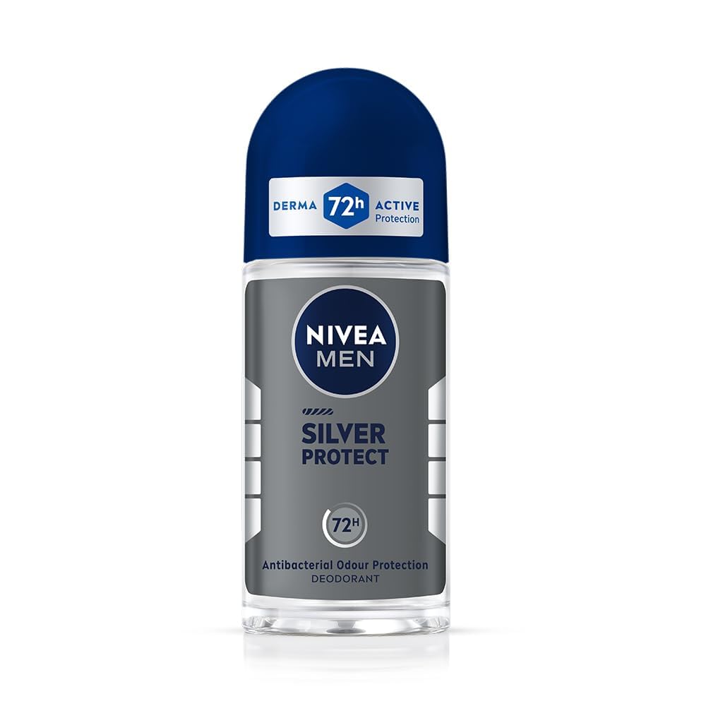 Nivea Hombre Transparente Men Silver Protect 48 H Bola Antitranspirante Antibacteriano Para 50 Ml