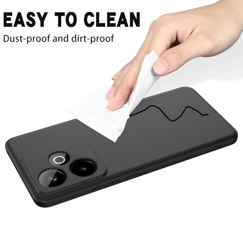 Image of Back Cover for Realme GT 7 5G / GT 7T 5G | Full Camera Protection | Premium Liquid Silicon Case | Flexible Bumper Case for Realme GT 7 5G / GT 7T 5G (Black)