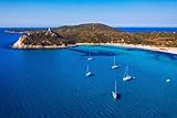 adrium Acryl-Bild 60 x 40 cm: Torre di Porto Giunco ????Turm und Simius Beach in der Nähe von Villasimius, Sardinien, Italien. Blick von der (170702820)