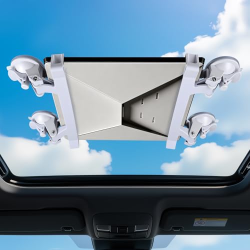 shaXsha Starlink Mini Mount, Heavy Duty Suction Cup Mount with 4 Strong Nano Gel Pads, Tool-Free Car Mount for Sunroof, Windshield, Dashboard & Exterior Car Body, Starlink Mini Accessories