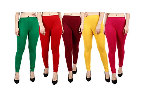 Image of Women's Plus Size Relaxed Fit Cotton Leggings - Multicolor Delights for Comfort and Style (Multicolor
