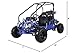 HHH Gokart GK125 is a125CC Gokart Fully Automatic Gas 2 Seater Kandi Mini Raptor gokart with Reverse for Youth (Blue)