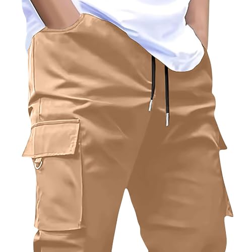 Mens Loose Fit Pants for Mens Work Cargo Stretch Straight Leg Long Leg Fall Summer 2025 Fashion Y2K4