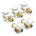 Cable Matters 5 Pack RG6 Keystone Jack Insert, Coaxial Keystone Jack Insert