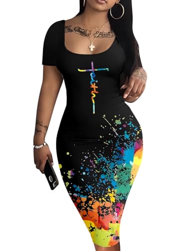 Image of Mrskoala Women's Casual Basic Pencil Dress Bodycon Summer Sexy Club Midi Dresses