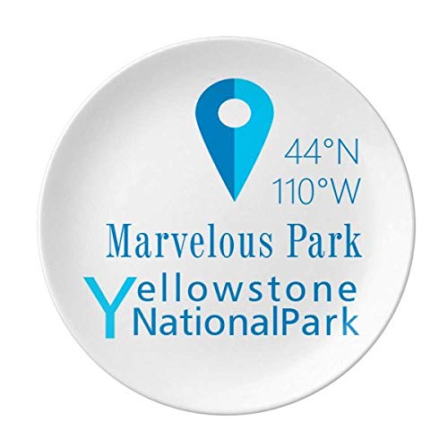 Yellowstone National Park Geography Assiette décorative en porcelaine pour salver