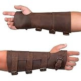 Valhalla Gear, Welding Glove, Forearm Protector with Buckle Closure, Work Glove, Full Grain Leather, Handmade Blacksmith Accessories, Bourbon Brown
