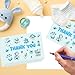 ceiba tree Baby Shower Thank You Cards with Envelopes & Stickers for Boy Party Appreciation Blue 24 Packs 4x6 Inch Blank inside