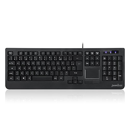 Perixx PERIBOARD-513II Clavier Filaire Avec Touchpad - Clavier Pleine Taille - USB - AZERTY