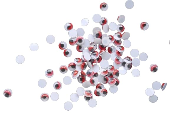 Googly Eyes with RED EYELIDS Coloured 8MM 100 PCS OPP Bag | DIY Craft Supplies, Self-Adhesive Backing, Wiggle Eyes, Kids Art Projects, Bulk Pack-image-30