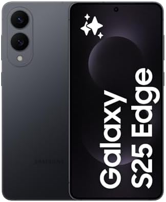 Samsung Galaxy S25 Edge (256GB) Ultra-Slim, Galaxy AI, 6.7″ LTPO AMOLED 2X Display, 200MP Pro Camera, Unlocked (with 45W Super Fast Charger) – Titanium JetBlack (Renewed)