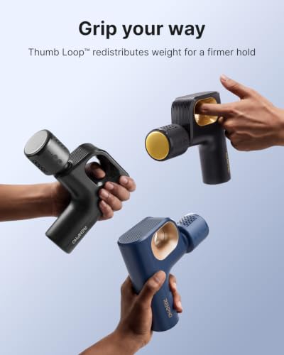 Image of RENPHO Active Mini Thermacool Massage Gun with Heat and Cold, Thumb Loop