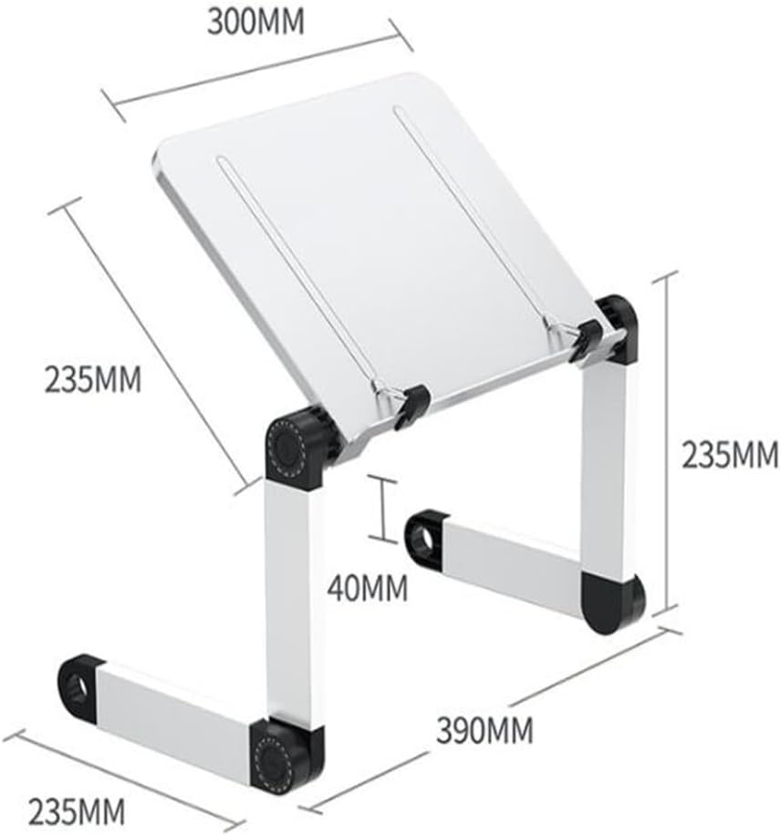 Adjustable and Stable Desktop Reading Stand, Foldable Storage Laptop Tablet, Elevated