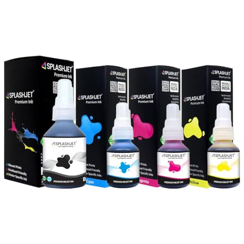 Splashjet Compatible Refill Dye Ink for Brother DCP- T220, T300, T310, T420, T500, T520, T820, T920, T510, T910, T710, T4000W, T800W, T710W - Printer