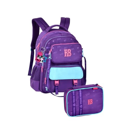 Kit Mochila Costas Rebecca Bonbon Estojo Box Urban Mix 2 em 1 Feminino Escolar (Roxo)