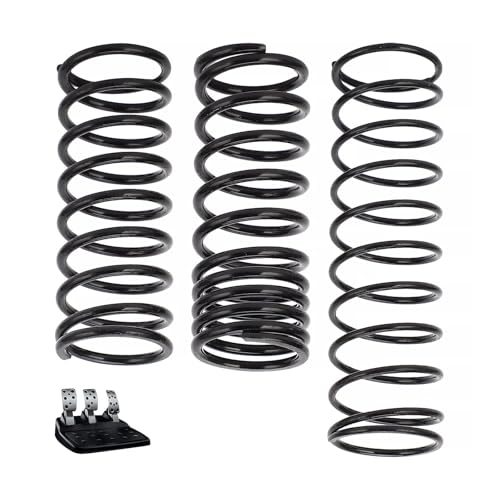 3 Pcs Complete Pedal Return Spring Upgrade Kit Mod for Logitech G25 G27 G29 G920 G923 Racing Pedals Accessories, Pedal Spring Mod Include Brake Pedal Spring, Throttle Pedal Spring, Clutch Pedal Spring