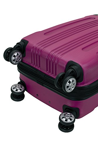 Rockland London Hardside Spinner Wheel Luggage, Magenta, Carry-On 20-Inch #TOP3