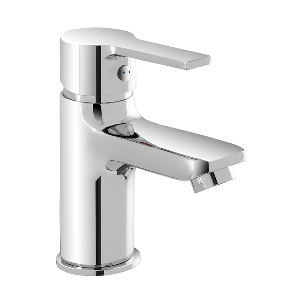 Set miscelatori lavabo bidet e vasca con kit doccia, in ottone cromato con piletta automatica per lavabo e bidet, serie PRIMA