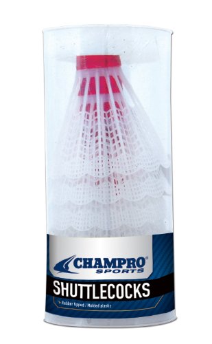 Volants de badminton Champro tube de 6 pour vos matchs de loisir en famille