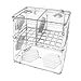 FJMQHU Aquarium Fish Breeder Box Hatchery Holding Tank with Divider Transparent Fish Breeding Box for