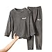 Teens Kid Fleece 𝐏ajamas Set for Boys Girls Flannel Winter Sl𝐞epwear Cozy Comfy Cotton 𝐏js Toddler (Grey, 5-6 Years)