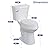 Two-Piece Toilet with Elongated Bowl, 19" ADA Height for Bathrooms, Soft Close Seat, Toilet with 1.28 Siphonic Flush, White