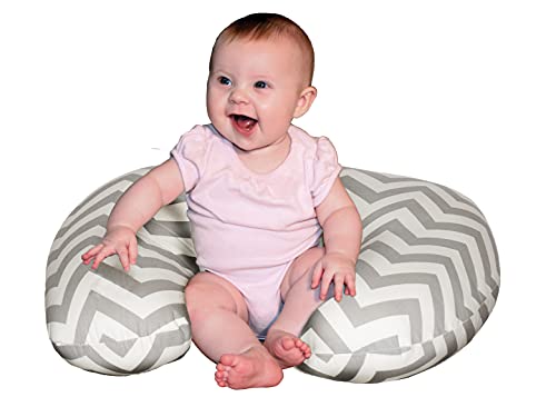 Jolly Jumper Baby Sitter Cushion, Grey/White Chevron by Jolly Jumper - Used condition - CA$27.18