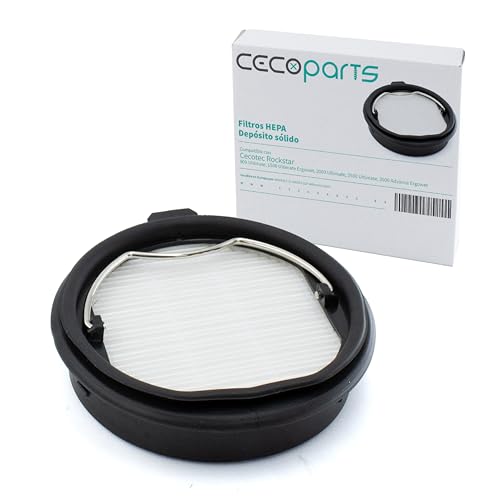CECOPARTS Filtro para Rockstar 900 Ultimate, 1500 Ultimate Ergowet, 1700 Advance Ergowet, 2000 Ultimate, 2500 Ultimate, 3000 Advance Ergowet. Filtro de Alta Eficiencia para aspirador de Escoba.