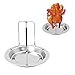 Yhuasia Acier Inoxydable Support à Poulet, Support Vertical Poulet, Rôtissoire à Poulet Anti Adhésif, Grilles Rôtir Verticales, Rôtissoire à Poulet Anti Adhésif, pour Four, Barbecue, Accessoires Gril
